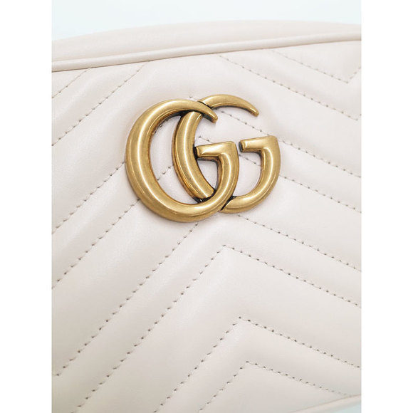 Gucci GG Marmont Quilted Small Shoulder Bag Ivory - Picture 4 of 8